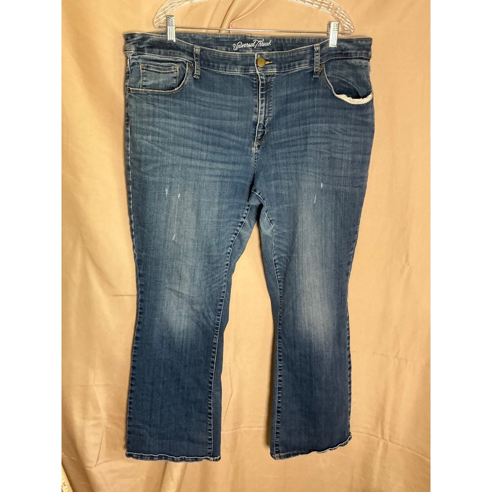 Universal Thread Bootcut Jeans Womens 22W Blue Excellent Medium Wash Stretch Mid